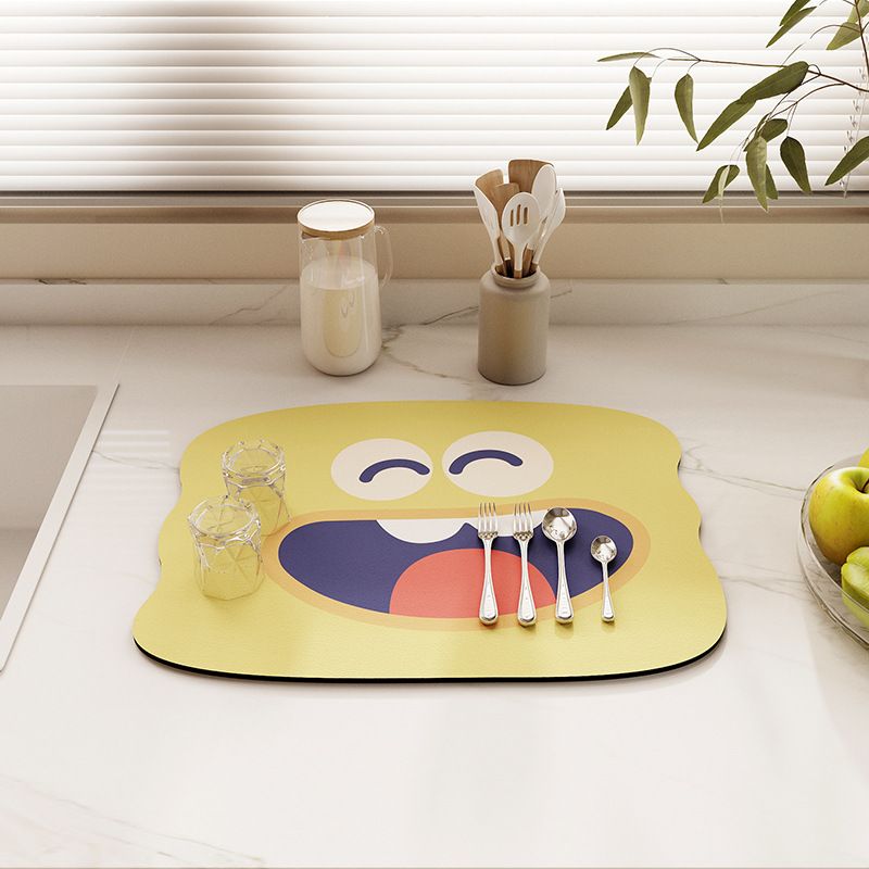 Two colorful cartoon pattern dish drying mats from Everything Baby, absorbent quick-dry pads for kitchen or nursery use, 30x40cm.