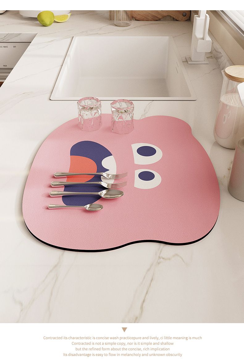 Two colorful cartoon pattern dish drying mats from Everything Baby, quick-dry absorbent pads for baby and kids feeding areas.