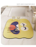 Pair of cartoon pattern dish drying mats from Everything Baby, absorbent quick-dry pads for kitchen or nursery use, 30x40cm.