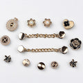 Sparkling crystal diamond shoe charms from Everything Baby, designed to decorate girls' shoes for parties and special occasions.