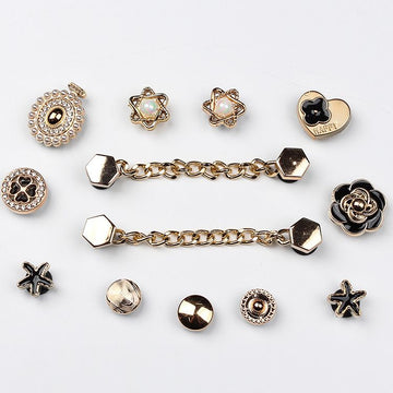 Sparkling crystal diamond shoe charms from Everything Baby, designed to decorate girls' shoes for parties and special occasions.