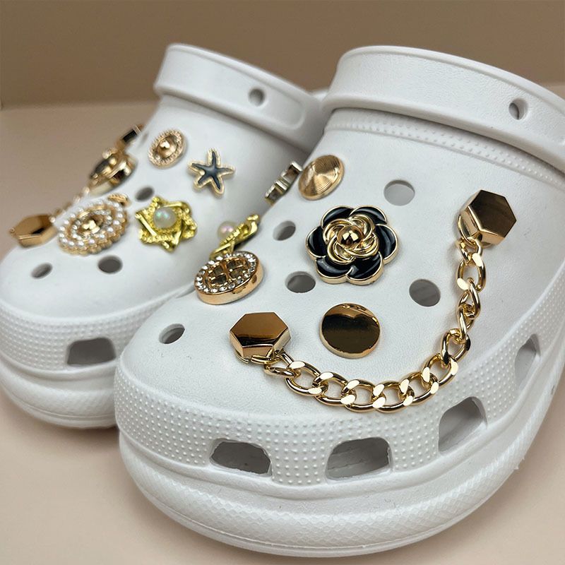Sparkling crystal diamond baby girl shoe charms by Everything Baby, decorative accessories for girls' shoes and party favors.