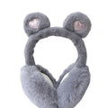 Soft plush fluffy ear muffs for women and kids, foldable winter earmuffs by Everything Baby, warm ear warmer for cold weather.