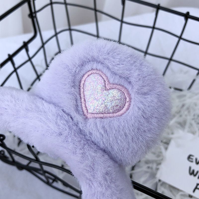 Soft plush fluffy ear muffs for women and kids, foldable winter earmuffs by Everything Baby, ideal for cold weather warmth.
