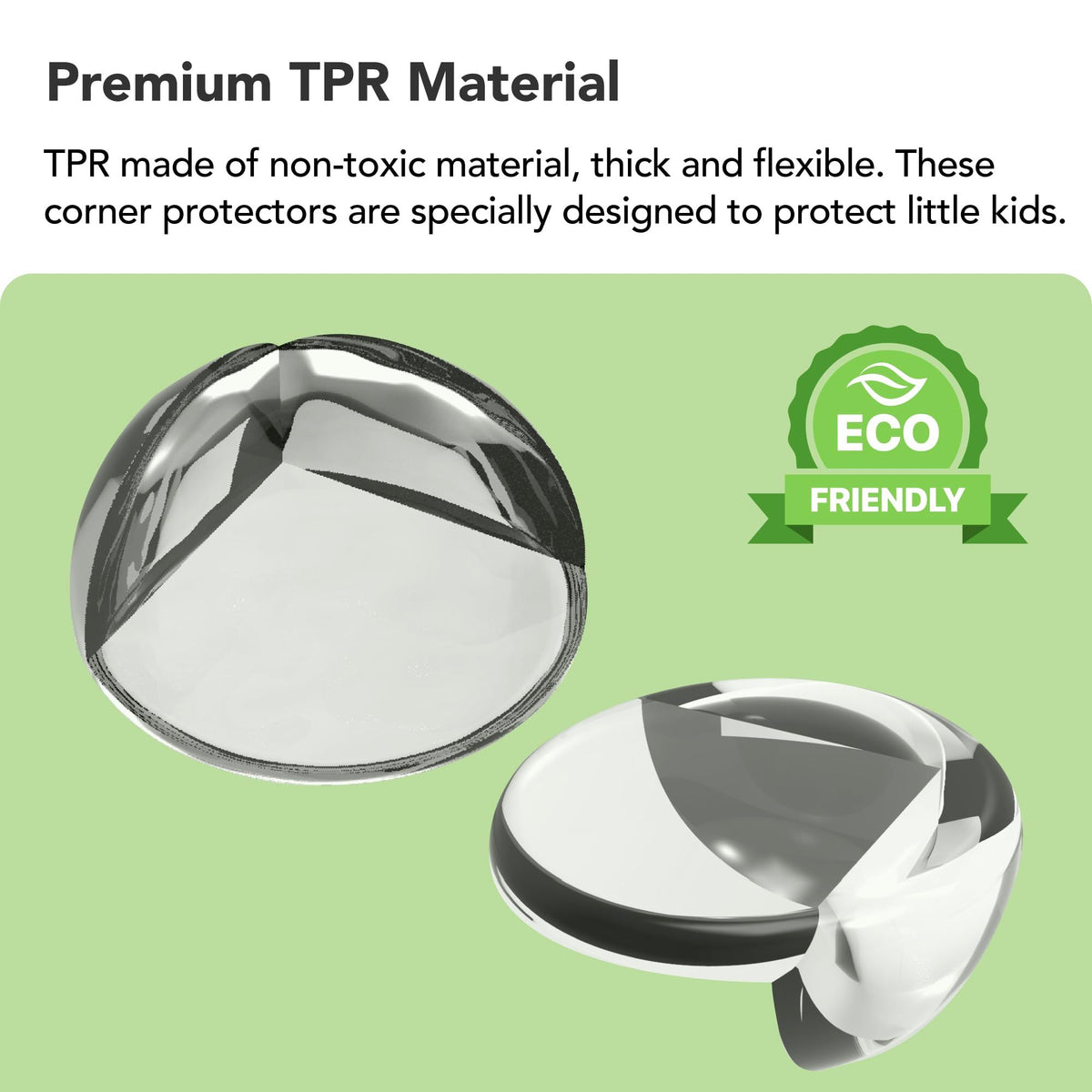 12-pack clear baby corner guards with ball-shaped bumpers, designed to protect furniture edges and prevent injuries for children.