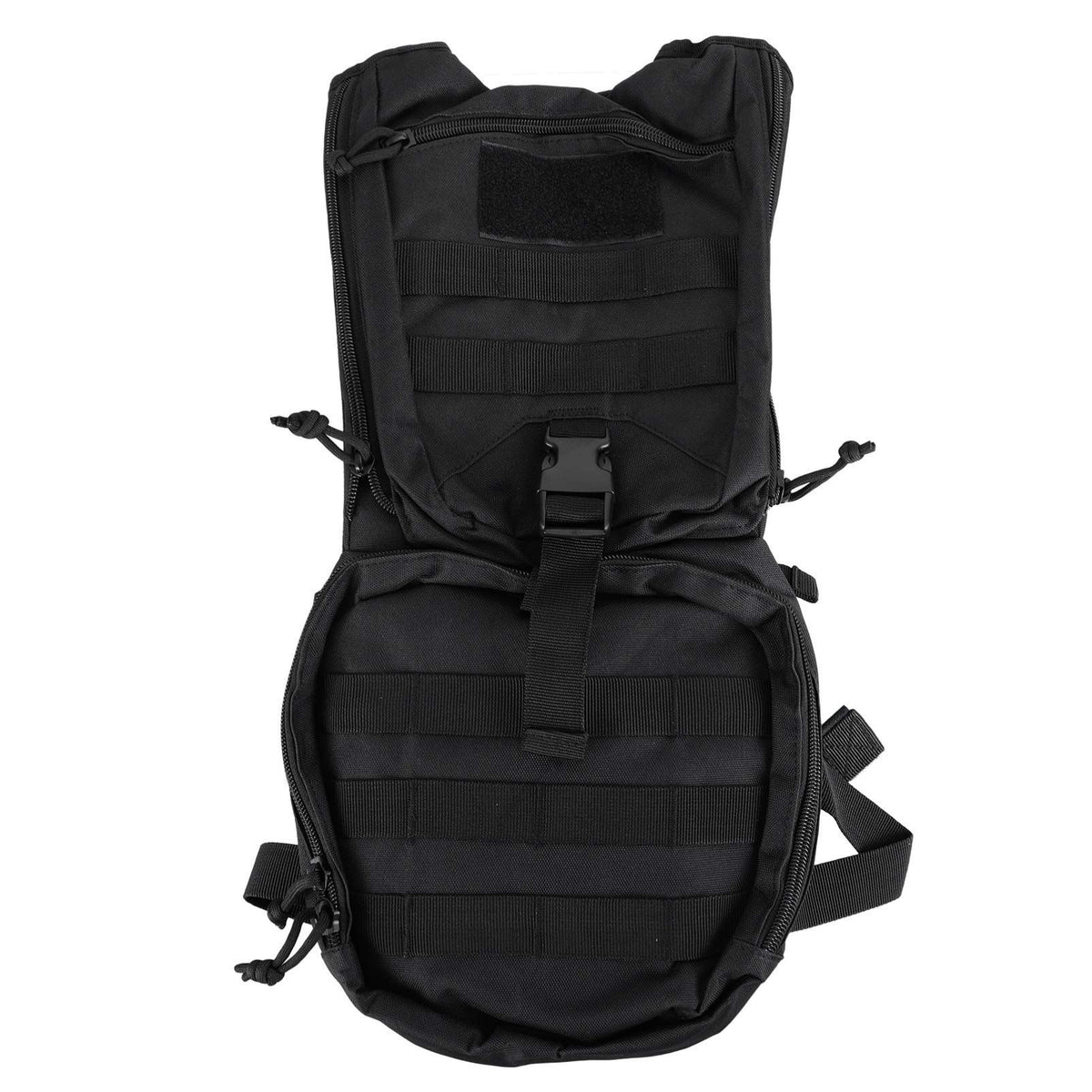 Black BESPORTBLE hydration pack backpack with water bladder, lightweight design for running, hiking, and climbing, suitable for kids.