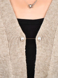 Four vintage sweater shawl clips with faux pearls, designed for women's cardigans, from Everything Baby.