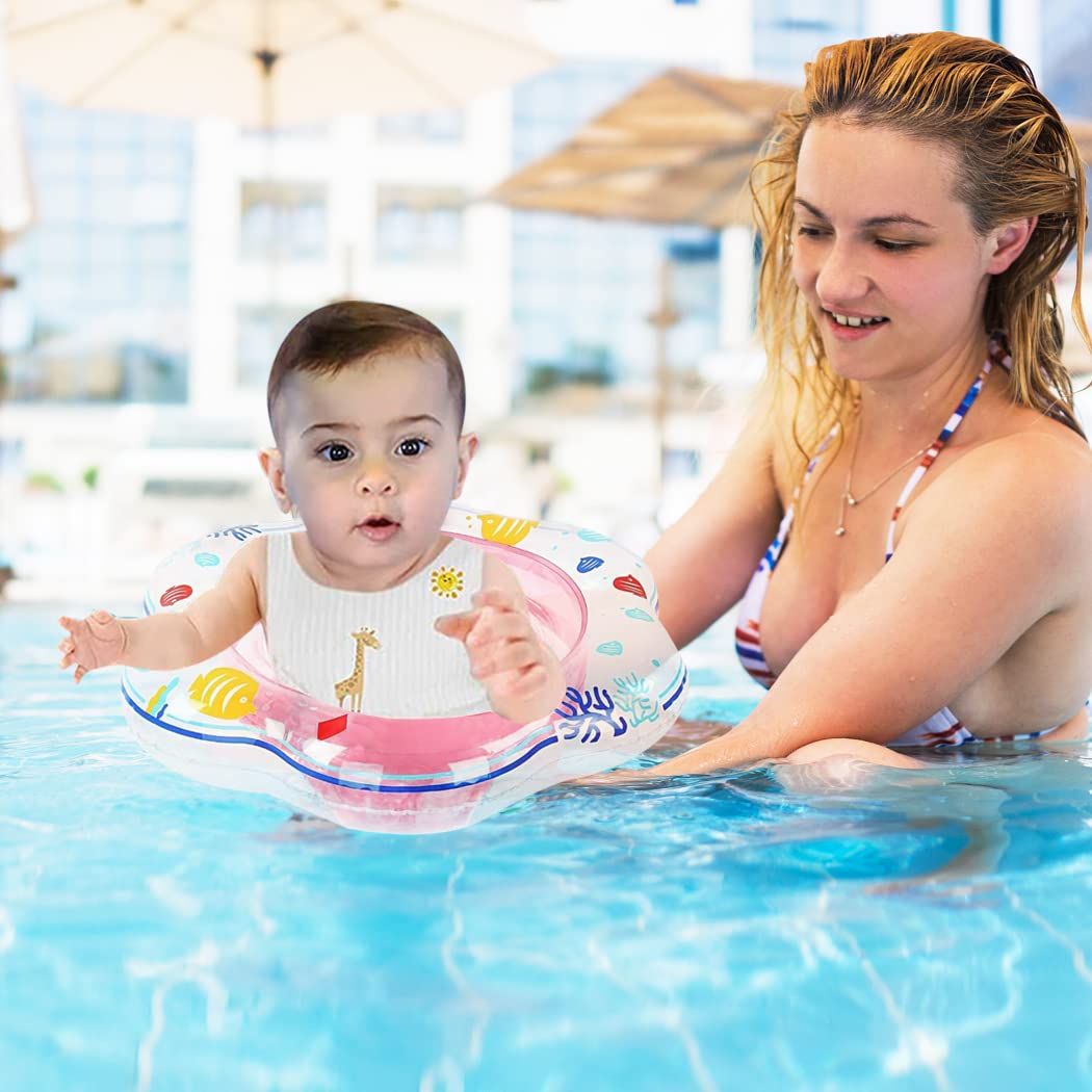 Baby swimming float ring by Everything Baby, inflatable pool float for infants and toddlers, suitable for water play and bathtime.