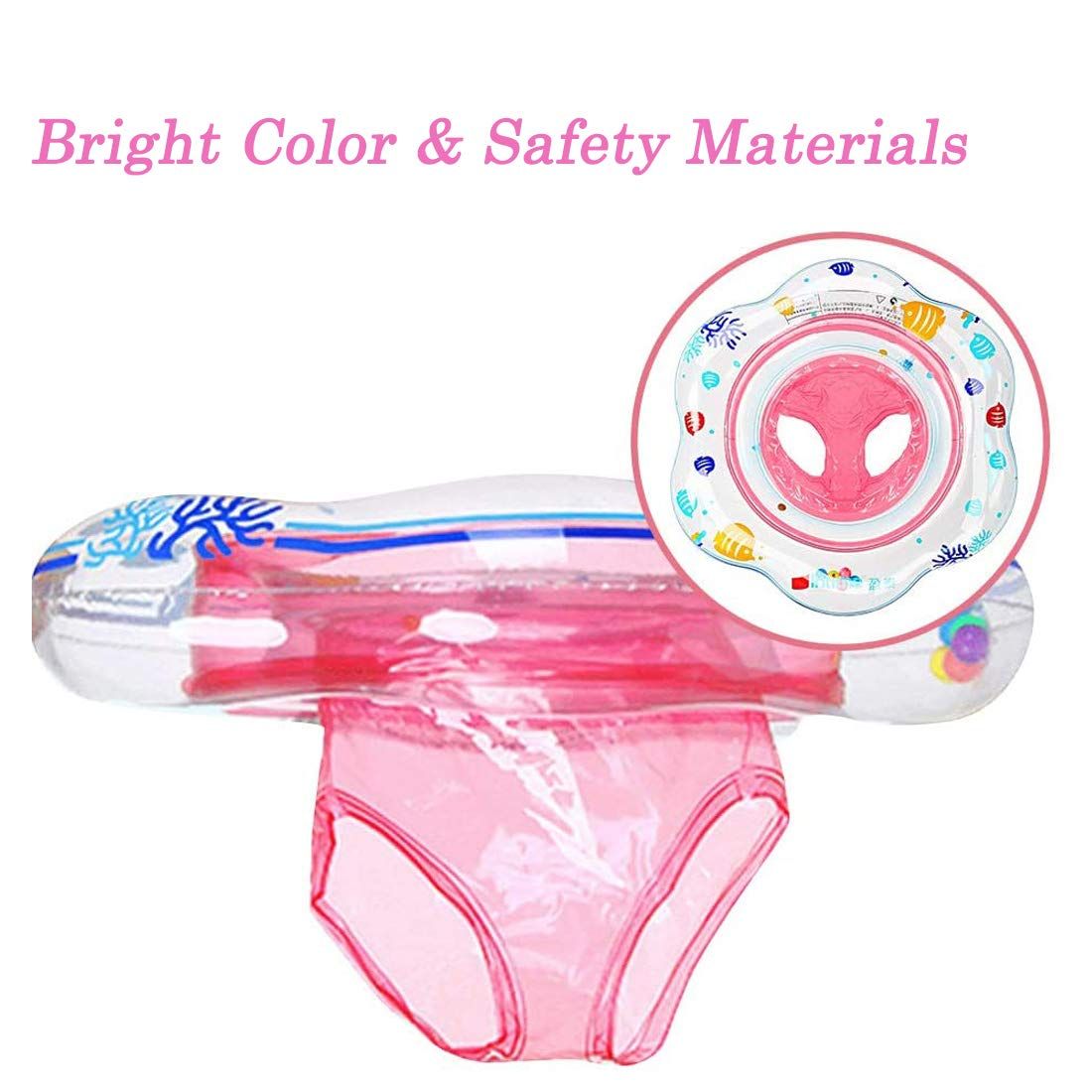 Baby swimming float ring by Everything Baby, inflatable pool float for infants and toddlers, water and bathtub toy with colorful design.