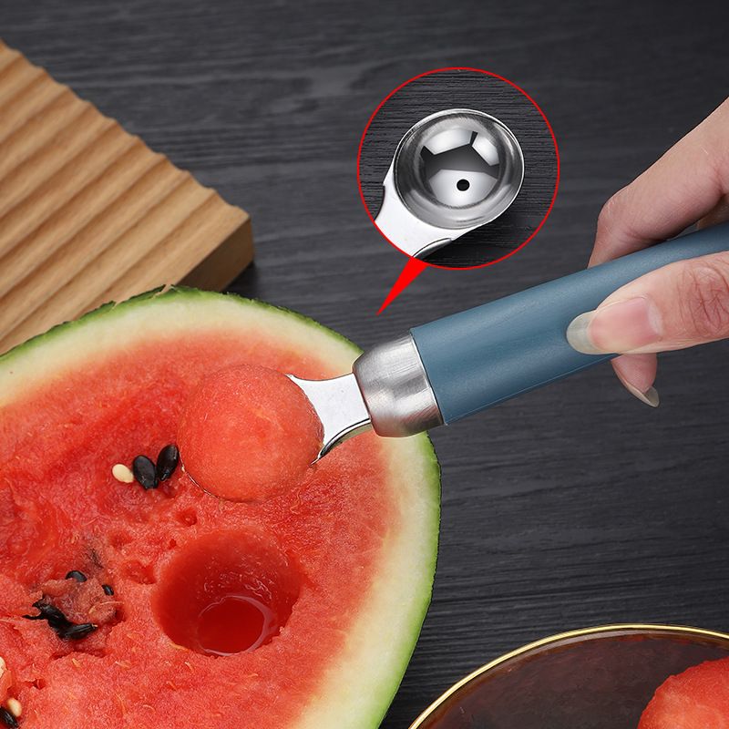 Gourmet ice cream scoops with ergonomic handles, dishwasher-safe, two-piece set, ideal for serving ice cream and frozen desserts.