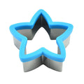 Set of three stainless steel sandwich and cookie cutters for kids, food-grade mold for pretend play and baking fun.