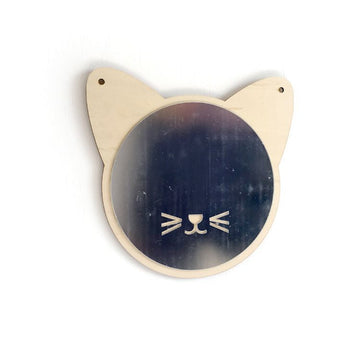 Plastic Kids Mirror for Wall - Kids Safety,Hanging,Acrylic,Non-Glass and Unbreakable - Cat Decoration Mirror for Kid's Playroom