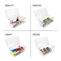 Stackable baby and kids organizer bin with hinged lid, BPA-free and food safe, ideal for office, school, fridge, bathroom, or pantry.