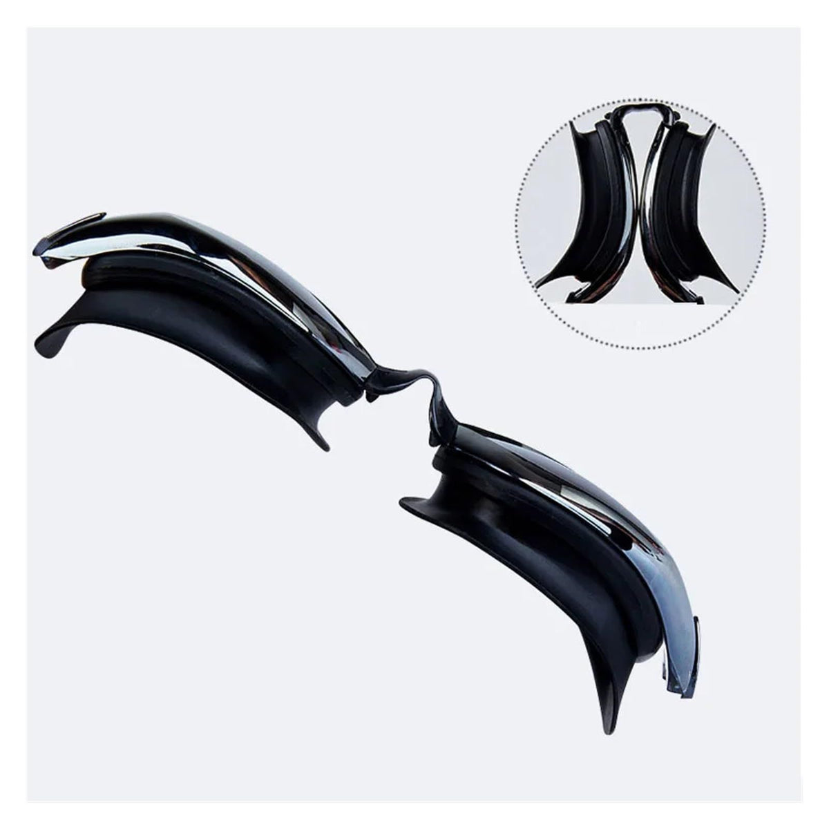 Adult swimming goggles set with anti-fog swim goggles, ear plugs, and nose clip, waterproof silicone, suitable for women and youth.