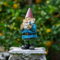 Tall outdoor garden gnome statue by Everything Baby, fairy yard decoration for outdoor garden or yard display.