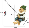 Baby and Kids outdoor fishing gnome garden statue sitting with fishing rod, decorative outdoor garden ornament by Everything Baby