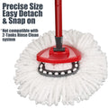 Three washable mop refill heads compatible with Triangle Spin Mop, designed for deep cleaning and easy replacement.