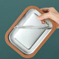 Stainless steel prep containers with tempered glass lids, leakproof and airtight, designed for reusable meal storage.