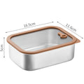 Stainless steel prep containers with tempered glass lids, leakproof and airtight, suitable for kids' pretend play and meal storage.