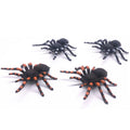 Realistic stretch and squeeze spider mom and spiderlings rubber Halloween toy set for kids, soft and durable outdoor play equipment.
