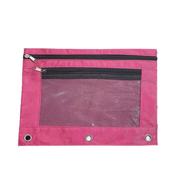 Pencil Pouches for 3 Ring Binder, 2 Pack,Oxford Fabric, 2 Layer with Zippers,  Binder Pencil Case with Smooth Zipper