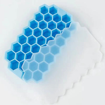 Ice Cube Trays for Freezer with Lid- Grid 4pcs Multicolor Silicone Ice Cube Tray with Lid for Small Ice Cube Molds,