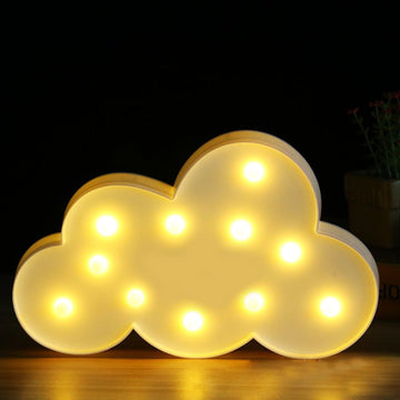 Light up cloud-shaped nursery decor sign by Everything Baby, perfect for baby room, baby shower, or festive decorations.