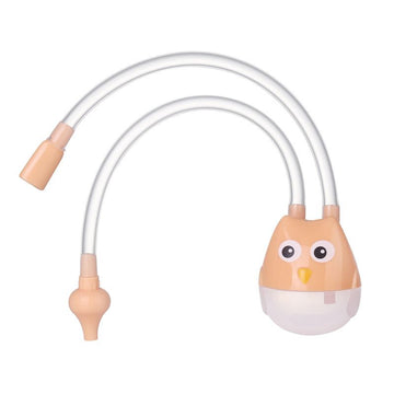 Owl-shaped manual baby nasal aspirator from Everything Baby with oral suction, soft hardness, and safety nose cleaning for infants.