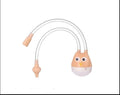 Owl-shaped manual baby nasal aspirator with comfortable oral suction for safe nasal cleaning in infants and toddlers.
