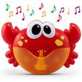 Crab-shaped bubble bath maker for kids by Everything Baby, blows bubbles and plays 24 children's songs in the bathtub.