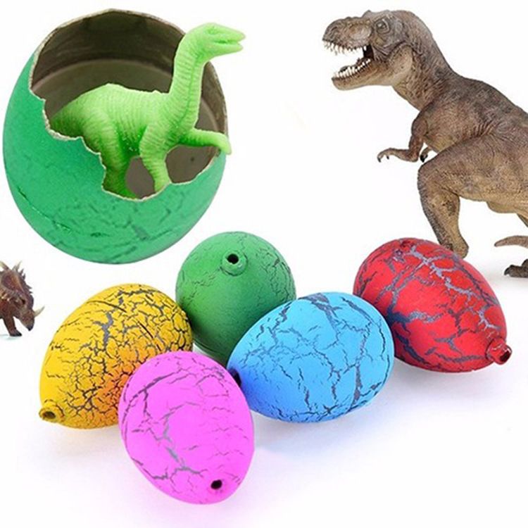 Set of 60 hatch and grow dinosaur eggs for kids, featuring large magic eggs that crack open for hatching dinosaur toys.