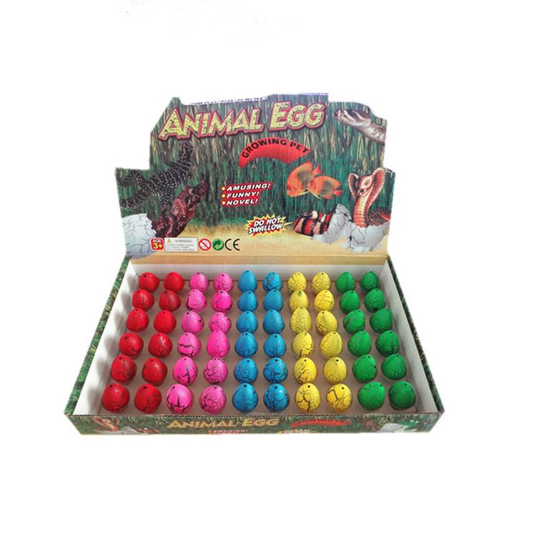 Set of 60 hatch and grow dinosaur eggs toy for kids, featuring large cracking eggs for outdoor play and dinosaur hatching fun.