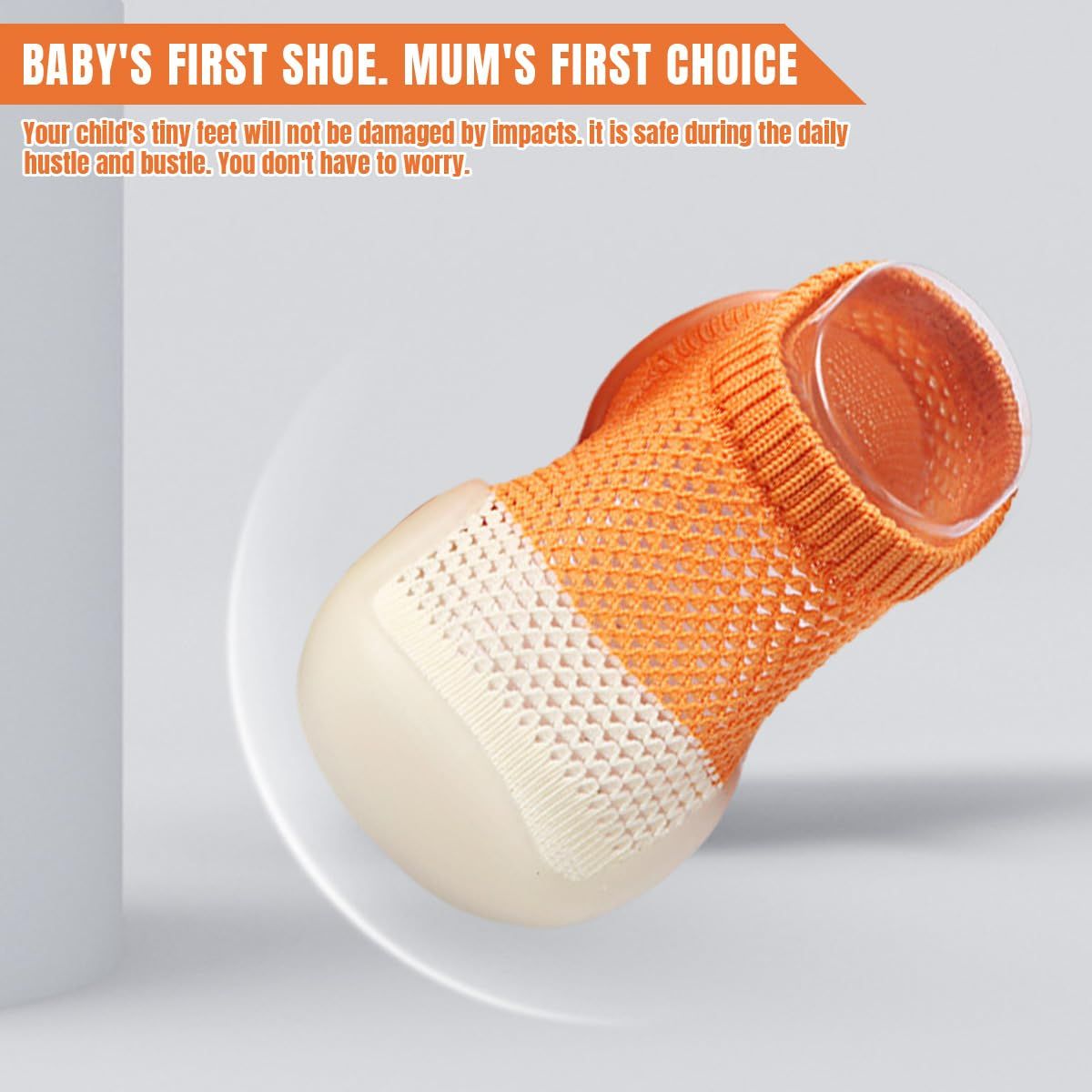 Baby boy and girl sock shoes from Everything Baby, lightweight toddler indoor and outdoor shoes with non-slip soles.