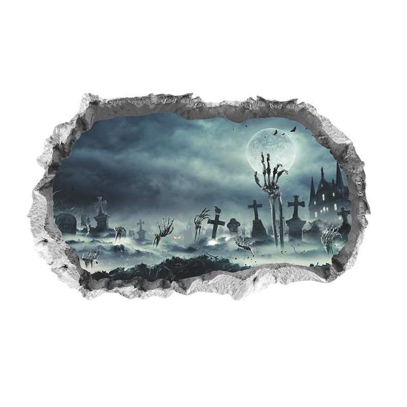 3D Halloween ghost wall sticker by Everything Baby, spooky wall art for haunted house decor, perfect for kids' Halloween decorations