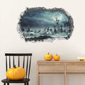 3D Halloween ghost wall sticker by Everything Baby, spooky wall art for haunted house decor, perfect for kids' room or Halloween decor