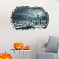 3D Halloween ghost wall sticker by Everything Baby, spooky wall art for haunted house or kids' Halloween decor, removable wall sticker