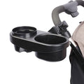 Baby stroller 2-in-1 cup holder and snack tray by Everything Baby, with drink holder and snack catcher for mom and baby.