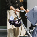 Baby & Kids 2-in-1 stroller cup holder with snack tray, snacks catcher, and drinks holder for moms and babies, by Everything Baby.