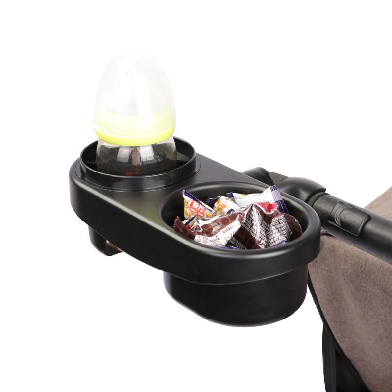 Everything Baby 2-in-1 stroller cup holder and snack tray for moms and babies, with drink holder and snack catcher.
