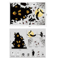 Halloween window stickers featuring pumpkin, ghost, monster, castle, and bat designs for spooky party decoration by Everything Baby.