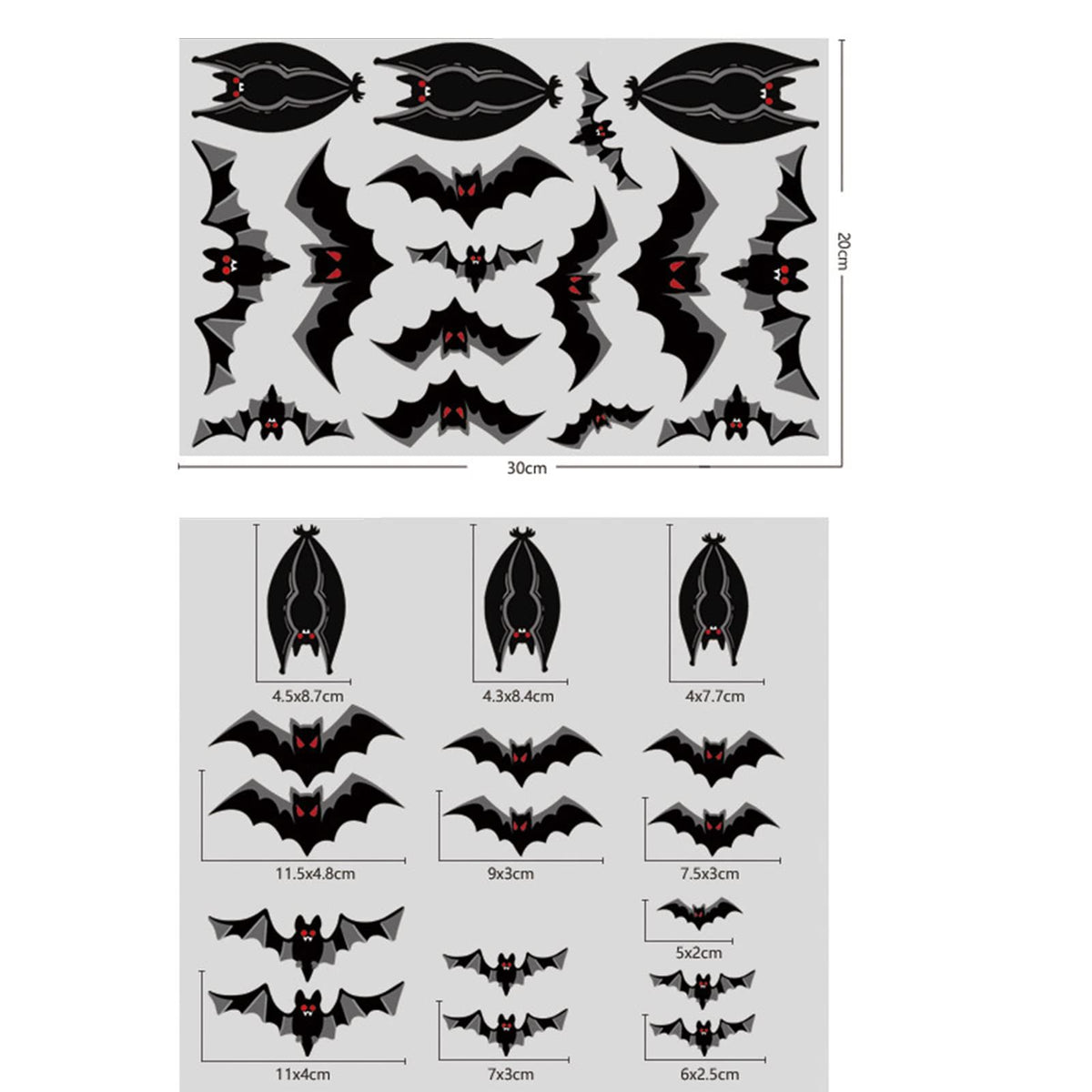 Halloween window stickers featuring pumpkin, ghost, monster, castle, bat designs for kids' pretend play and spooky decorations.