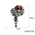 Fashion brooch pin with fish drip oil design and crystal accents, suitable for women's shirts and floral accessories.