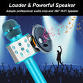 Kids wireless karaoke microphone for children, toddler-friendly Bluetooth microphone for singing and musical play.