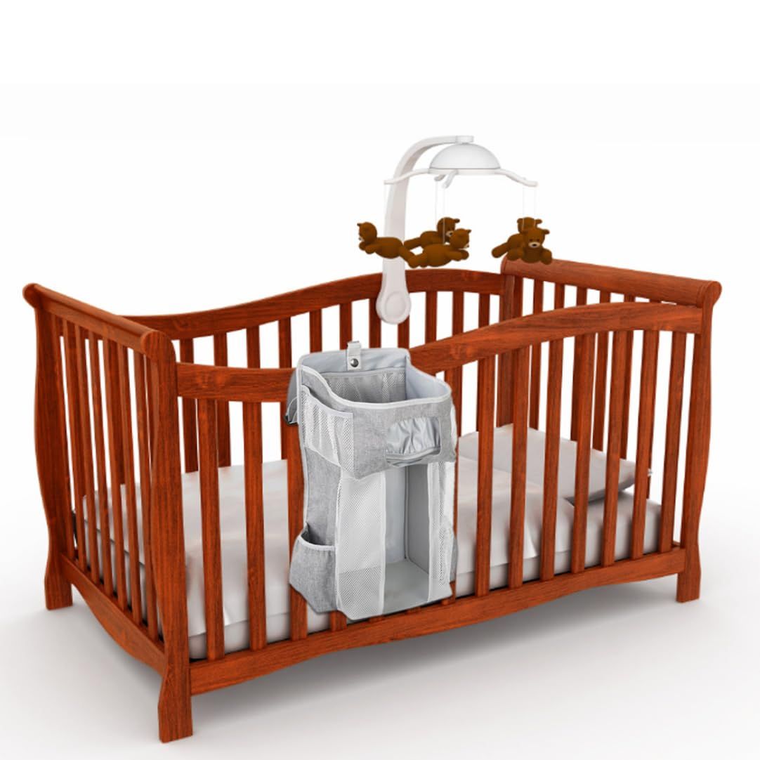 Everything Baby hanging diaper organizer with multiple compartments, designed for baby changing tables and nursery storage.