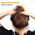 Set of 10 clear spiral hair ties for women and girls, waterproof plastic ponytail holders with no crease, from Everything Baby.