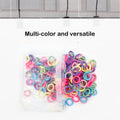 Set of 300 multicolor cotton baby hair ties for toddlers and kids, soft seamless hair elastics for ponytails and hair accessories