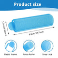 Blue foam curlers set with 14 sponge hair rollers, 2.7 inches, for soft overnight hair styling for women and children.