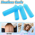 Blue foam hair curlers, 14-piece set with no heat, soft sponge rollers for kids and ladies' hair styling, long and short hair.