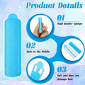 Blue foam curlers, 14-piece set by Everything Baby, soft sponge hair rollers for long and short hair styling for kids and ladies.