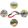 Seven-pack silicone glasses straps in black, red, brown, gray, blue, green, and yellow for kids and adults, soft eyewear retainers.
